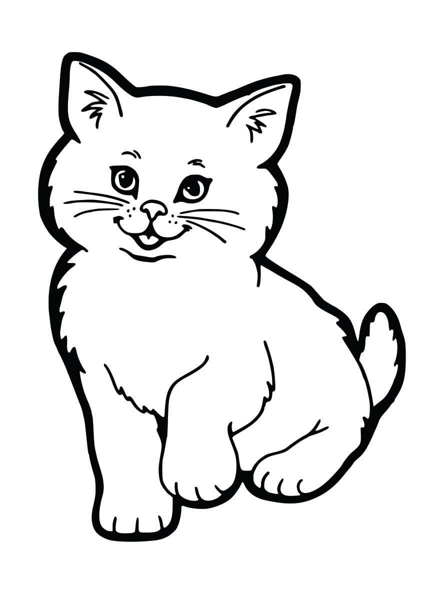 Desenhos para colorir de Gatos para crianças - Gatos - Coloring