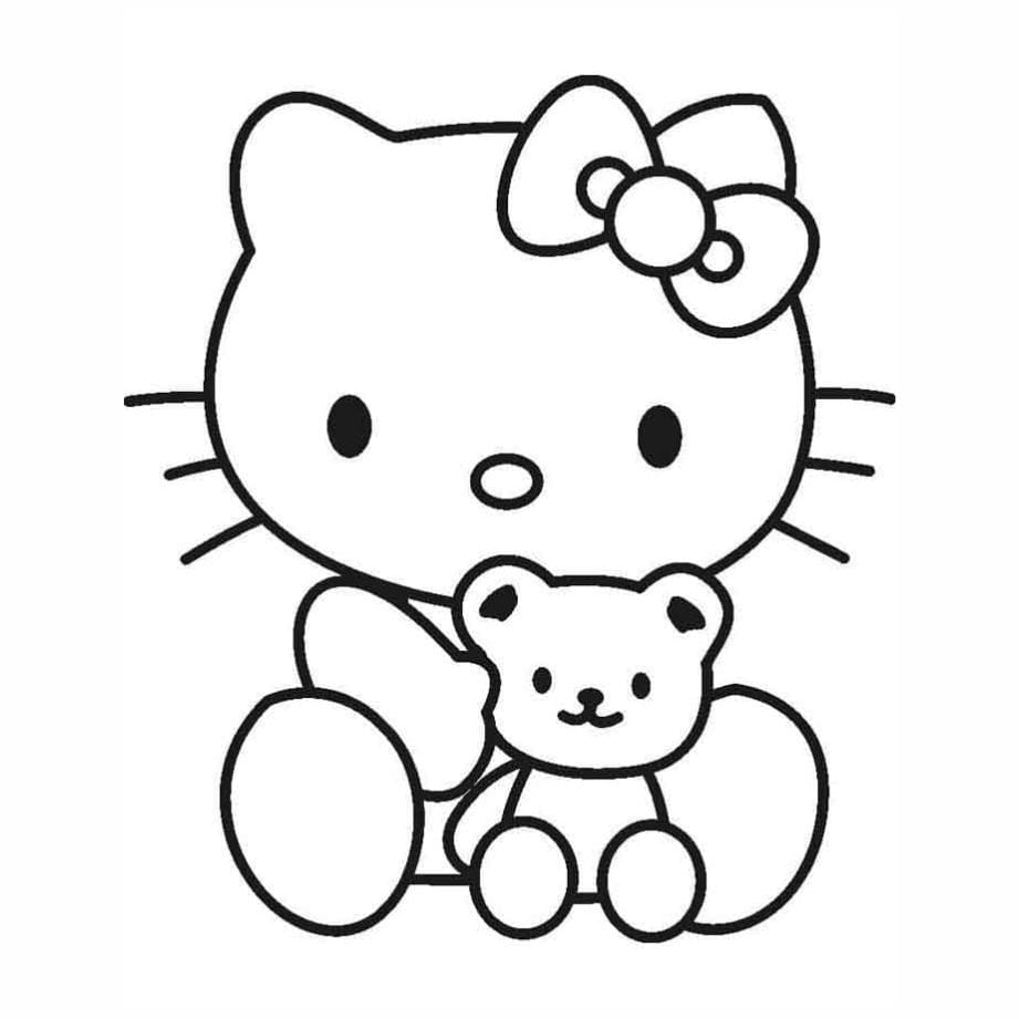 Desenhos da Hello Kitty para colorir - 7 passos