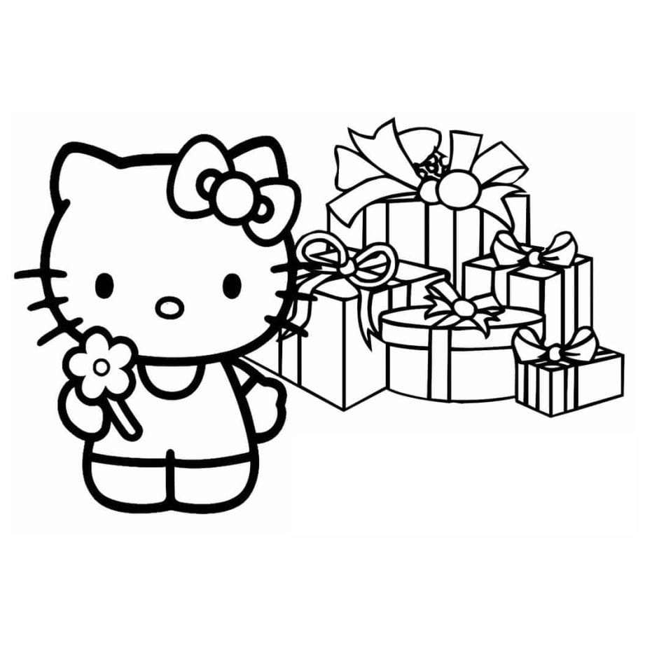 92 desenhos Hello Kitty para colorir