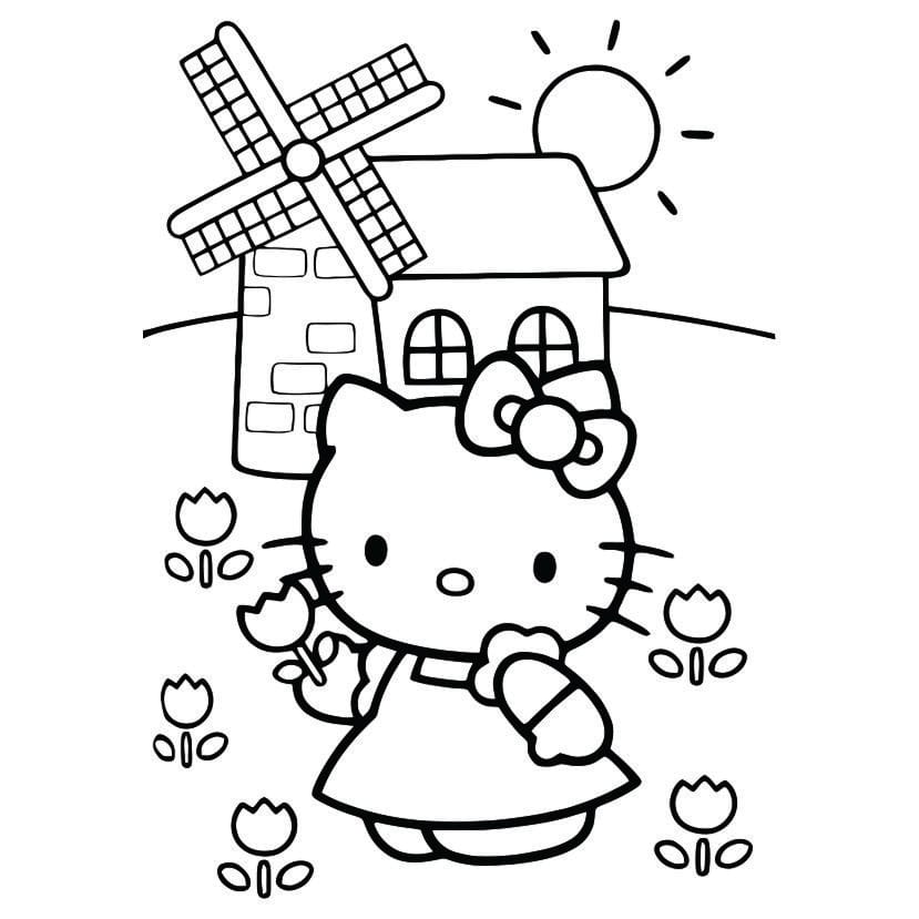 Hello Kitty coloring page