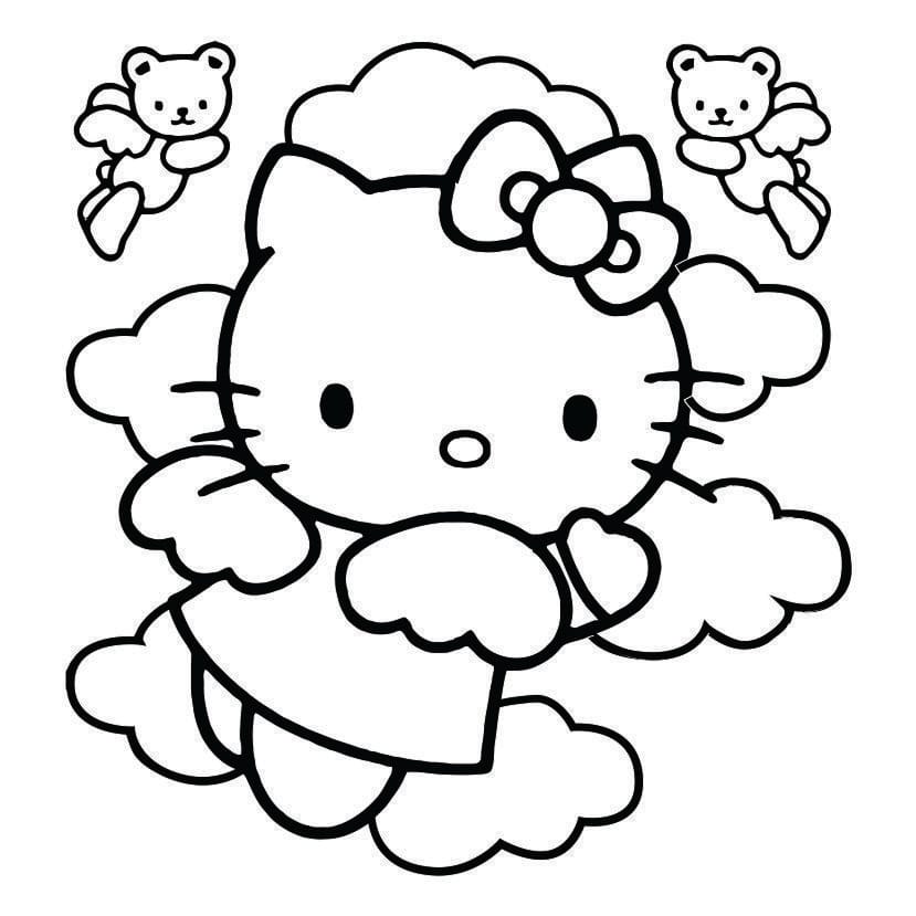 Desenhos de Hello Kitty para Colorir, Pintar e Imprimir
