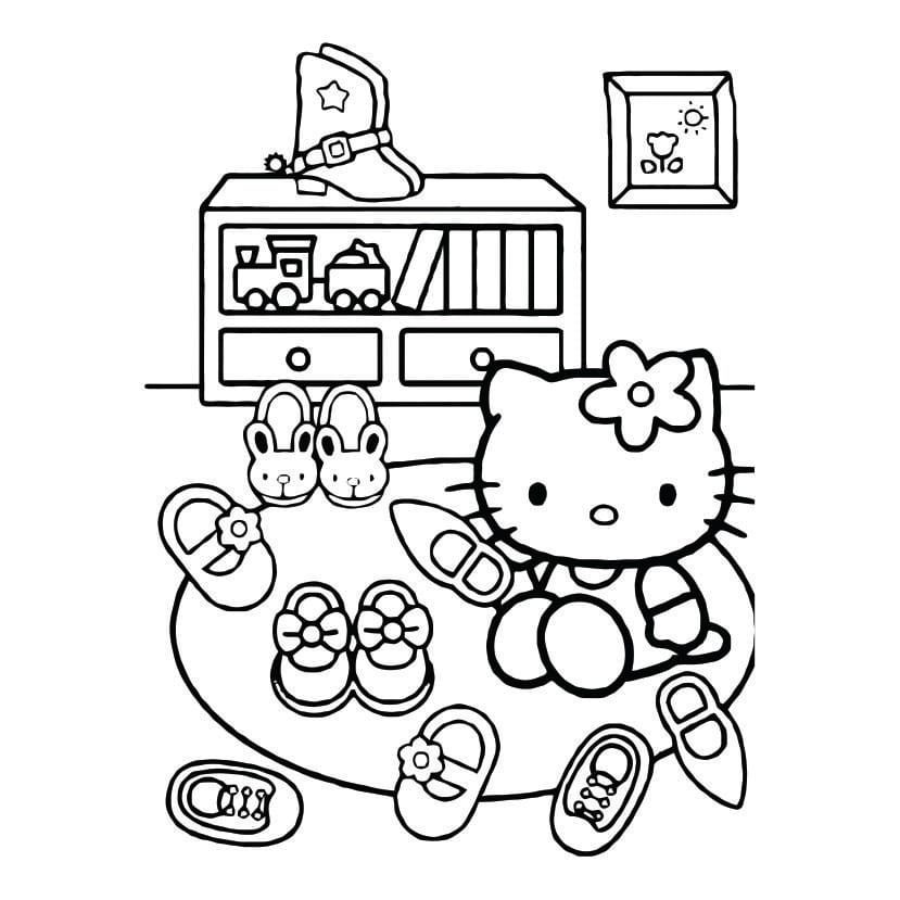 Hello Kitty coloring page