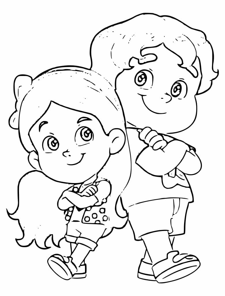 Maria Clara e JP para colorir - Desenhos Imprimir