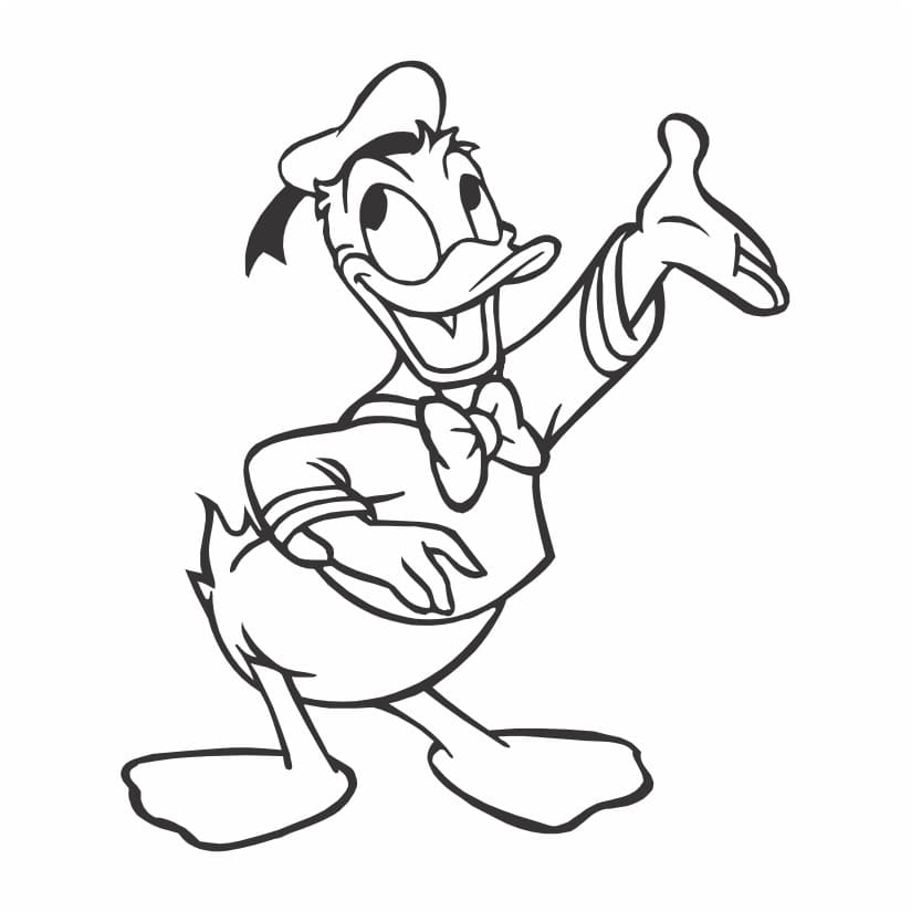 Desenho para pintar do Pato Donald