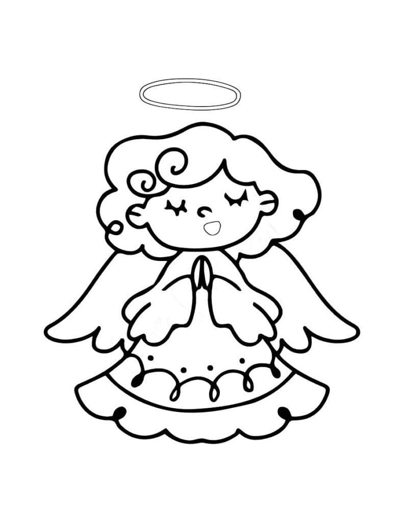 desenho para colorir de anjo 24