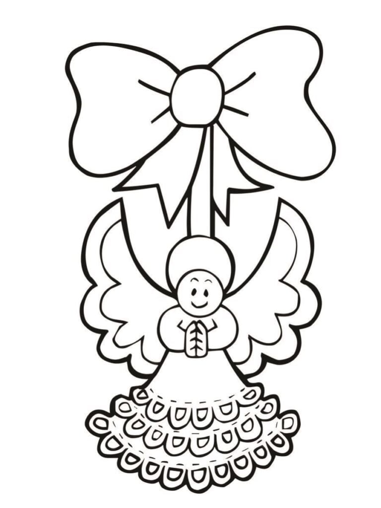 desenho para colorir de anjo 27