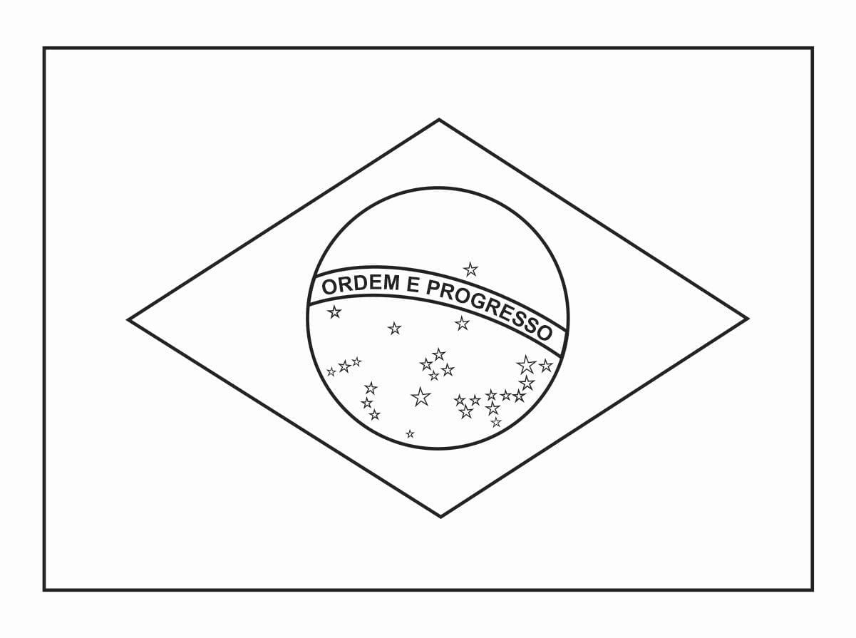 Desenhos para colorir de bandeira do brasil para colorir 