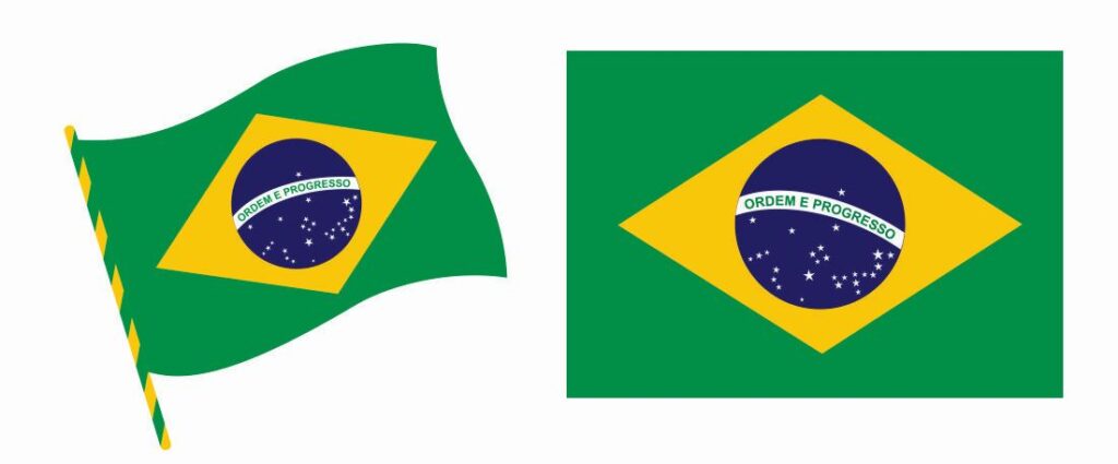 Bandeiras do Brasil para imprimir e colorir