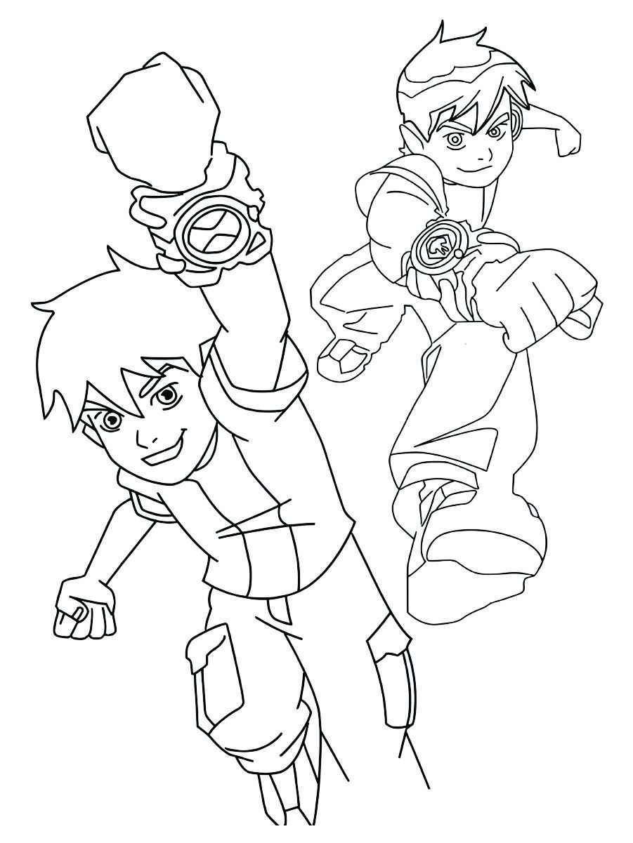 imagem para colorir do ben 10