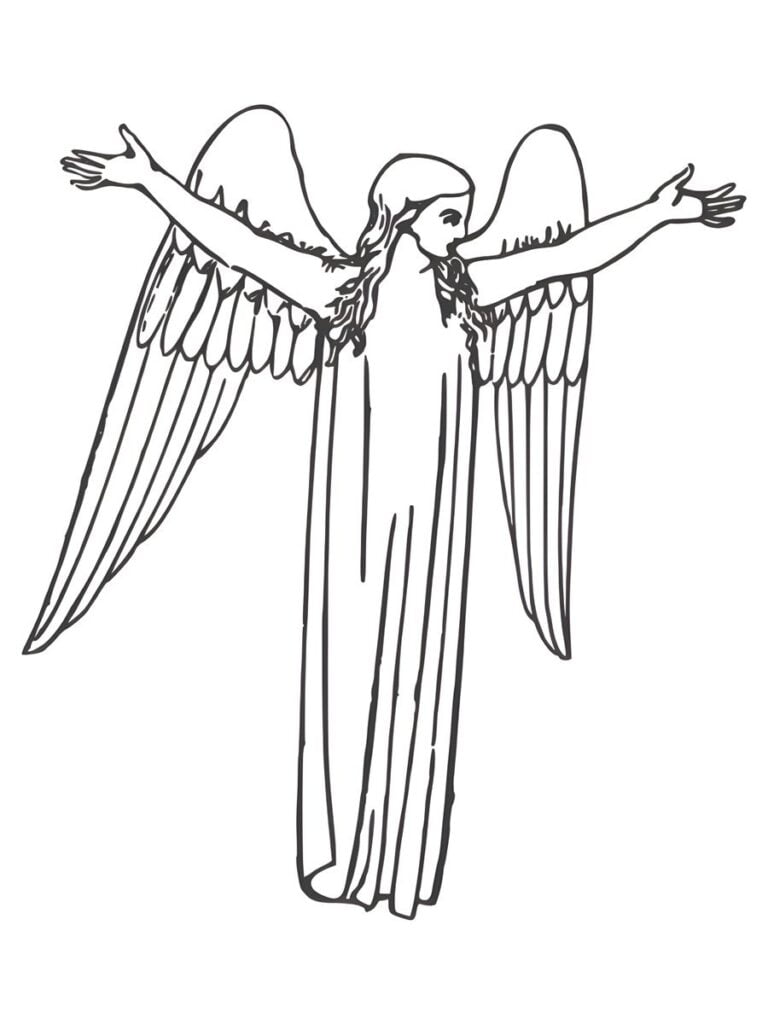 desenho para colorir de anjo