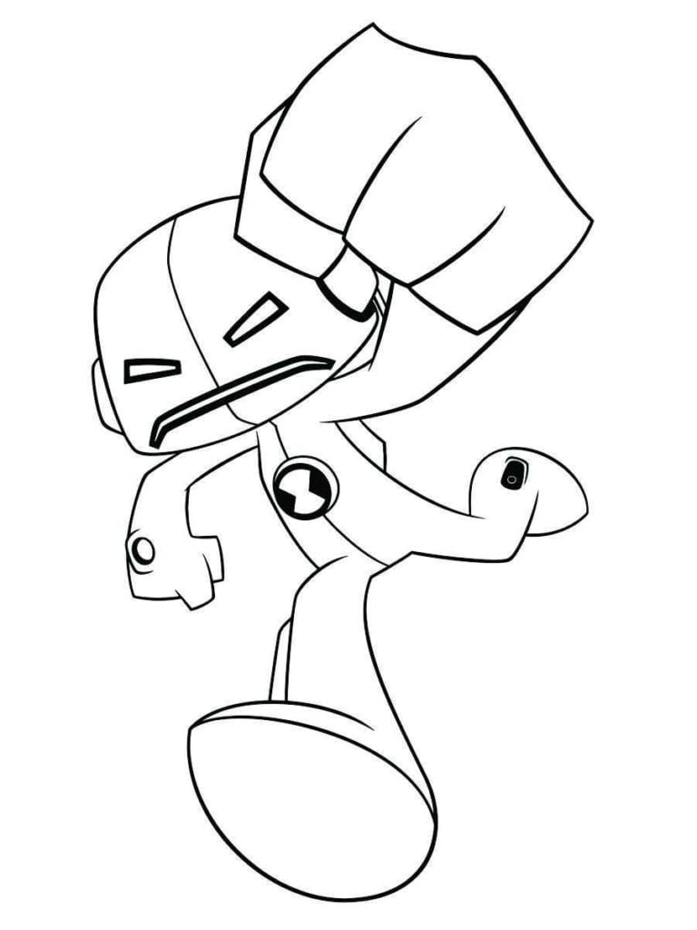 robo ben 10 para colorir