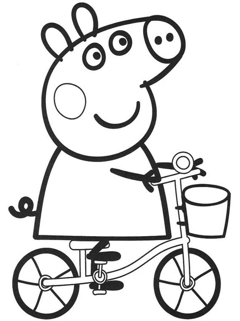 98 desenhos da Peppa Pig para colorir