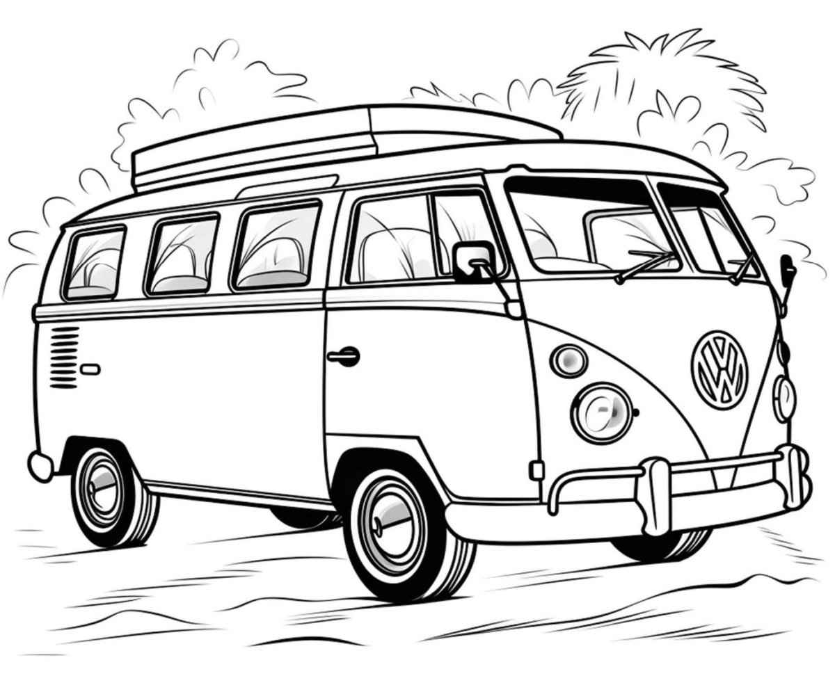 desenho de kombi para colorir 16