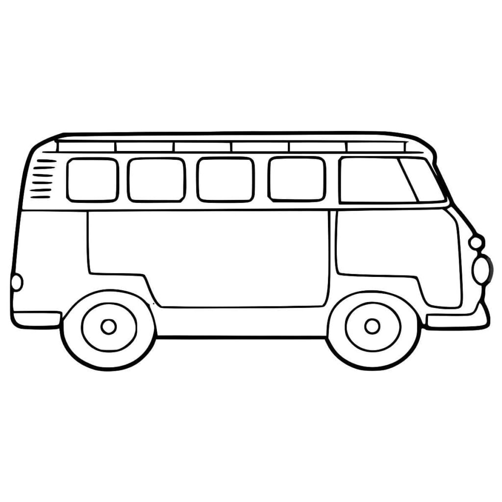 desenho kombi para imprimir e colorir