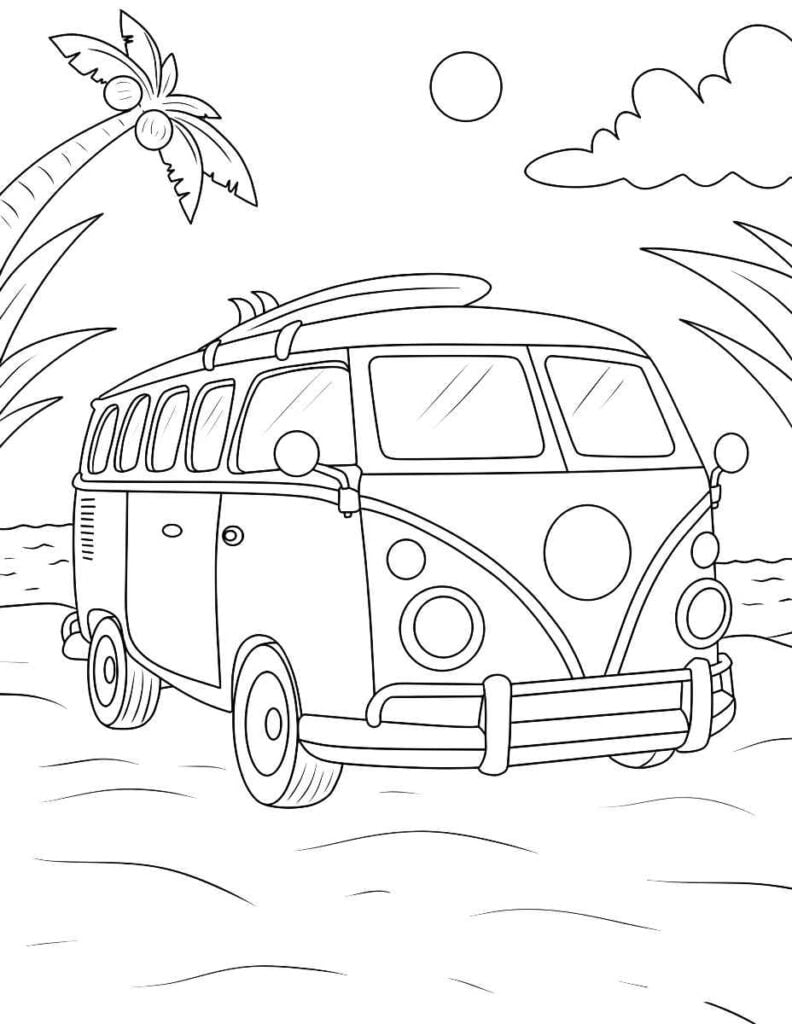 desenho de kombi para pintar