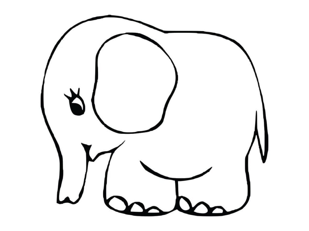 desenho infantil de elefante para colorir