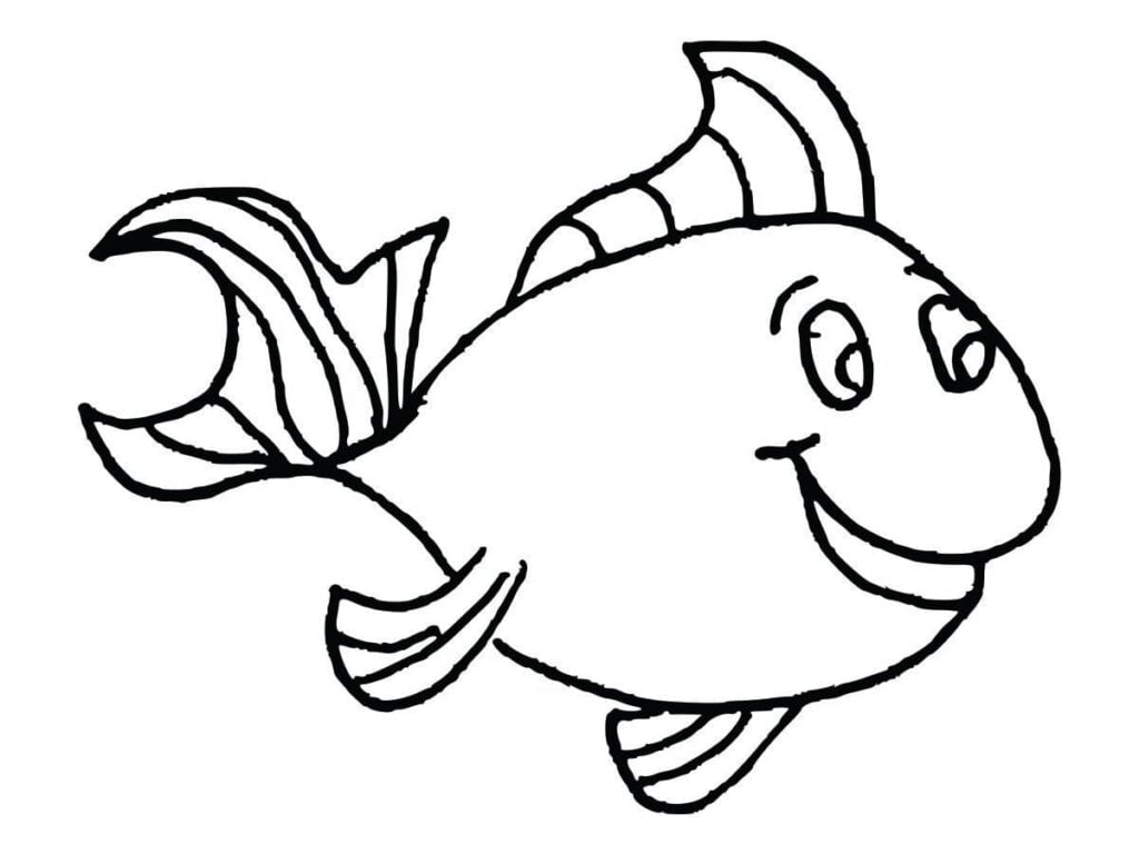 desenho infantil de peixe para colorir