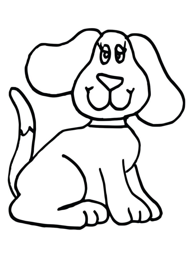 desenho infantil de cachorro para colorir