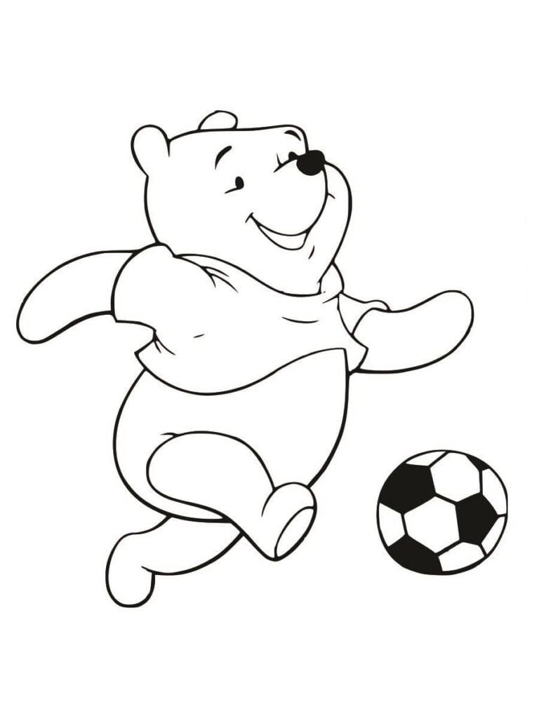 desenho de urso jogando bolo para colorir e imprimir grátis