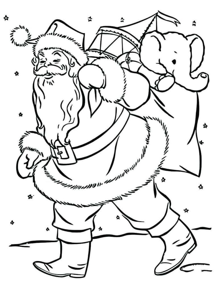 desenho de papai noel para pintar 58