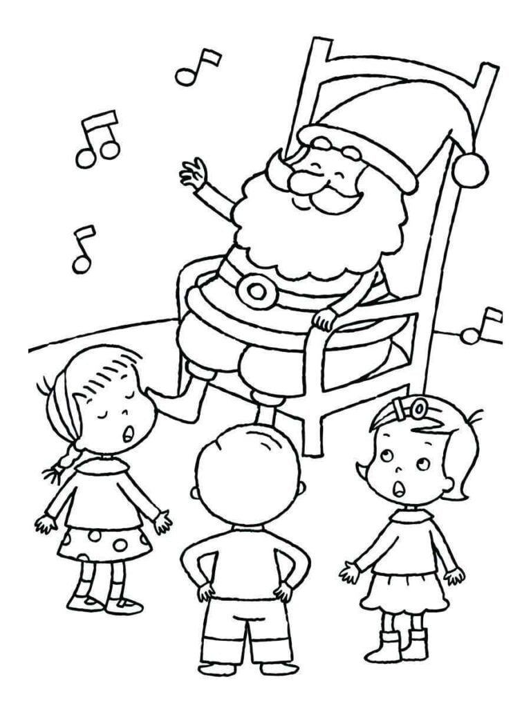 desenho para colorir papai noel