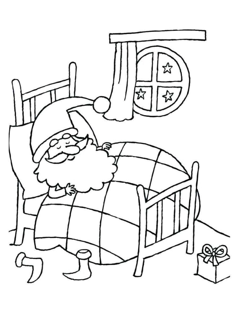 imagem de papai noel para colorir