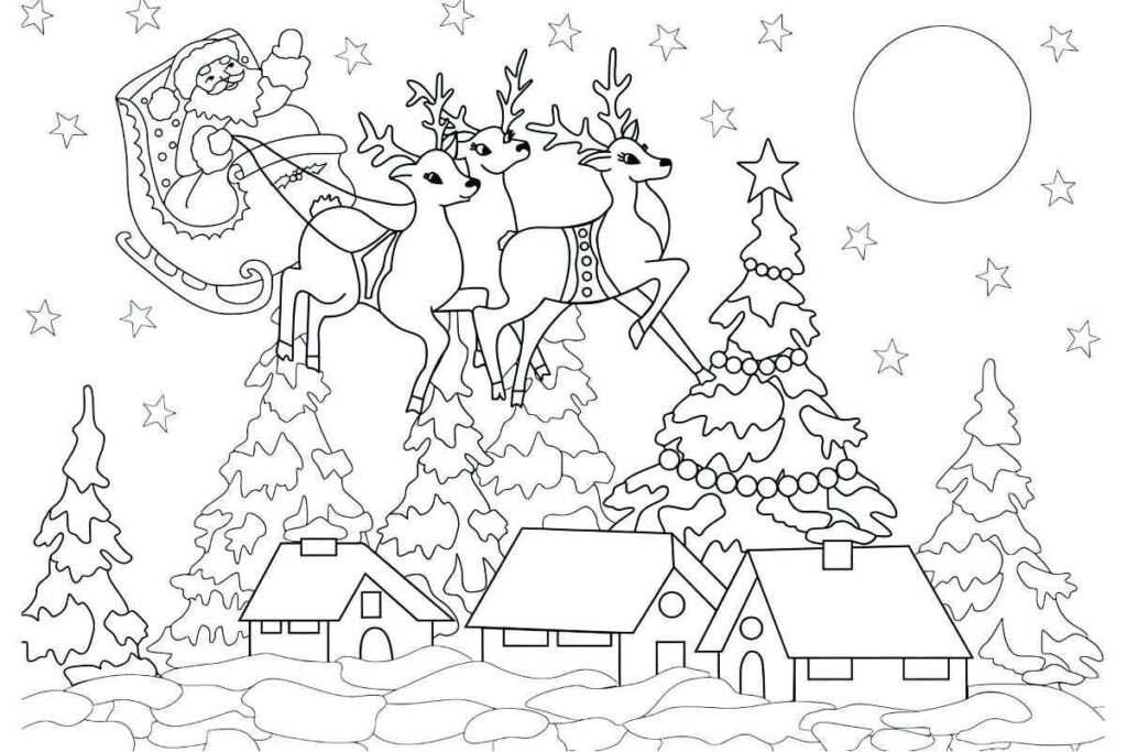 desenhos de papai noel para colorir