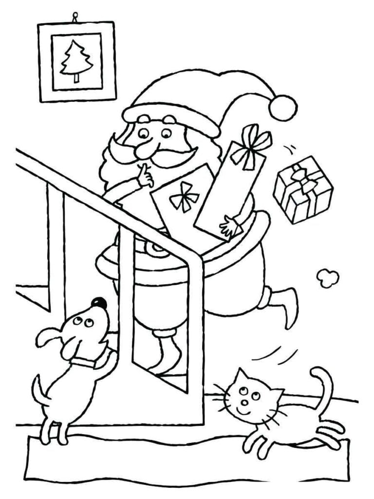 desenhos de papai noel para colorir e imprimir