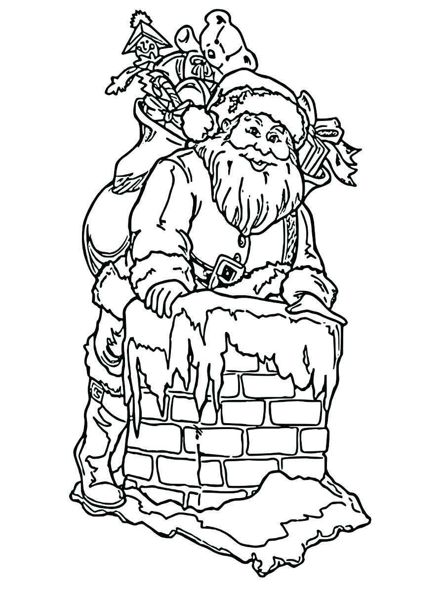 imagem de papai noel para colorir