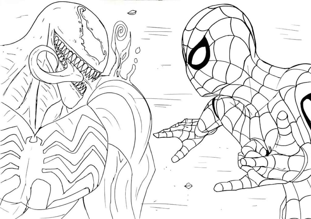 Para os fãs do Homem-Aranha: Que tal colorir esses desenhos