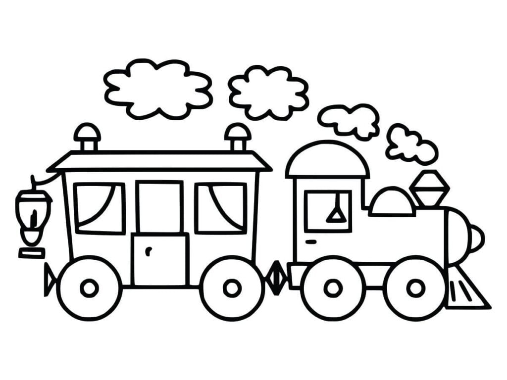 desenho de trem da fumaça para colorir e imprimir grátis