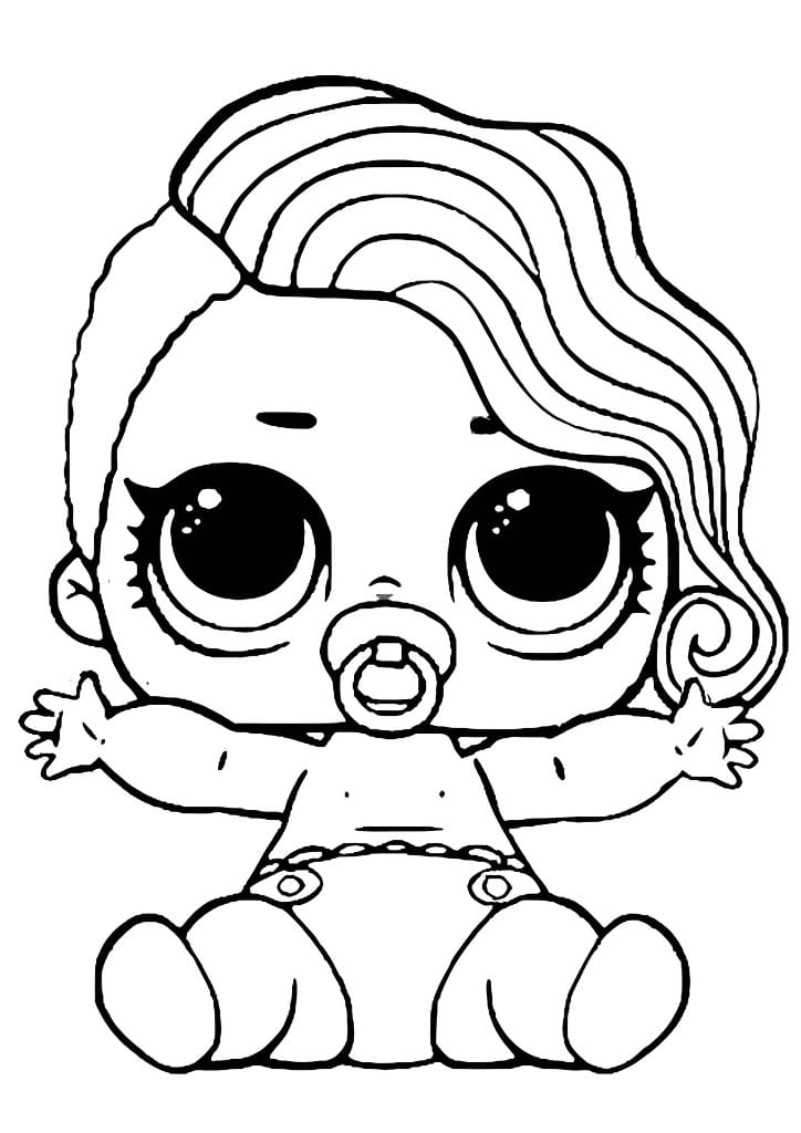 desenho para colorir lol bebê