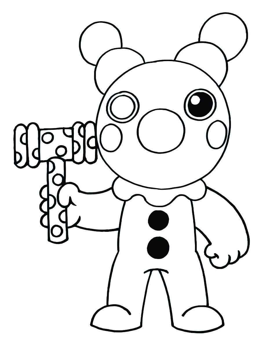 desenho para colorir roblox piggy