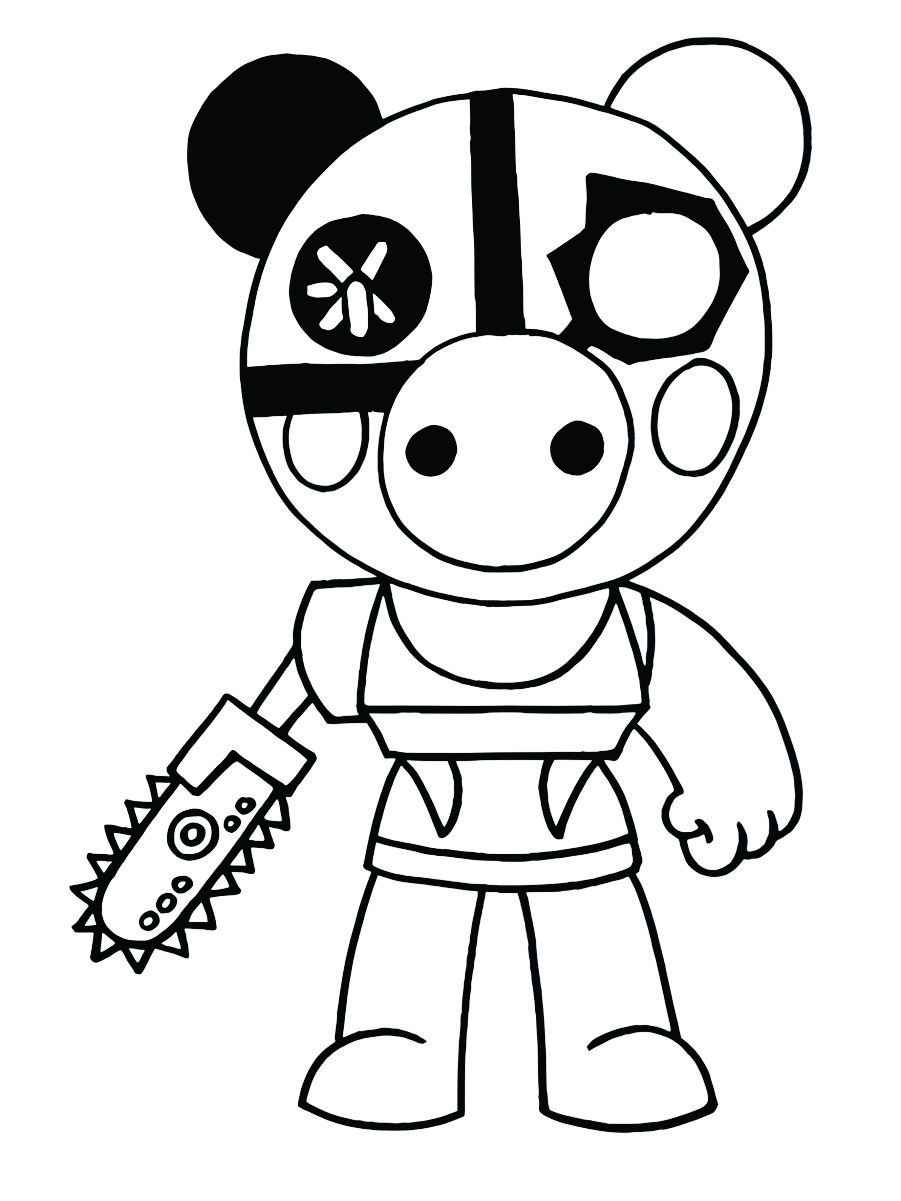 desenho para colorir roblox piggy