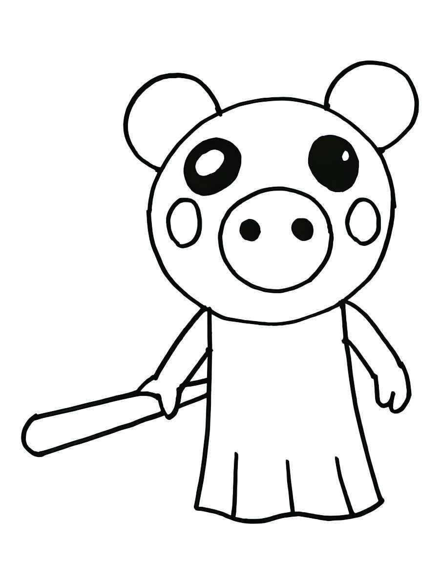 desenho para colorir roblox piggy