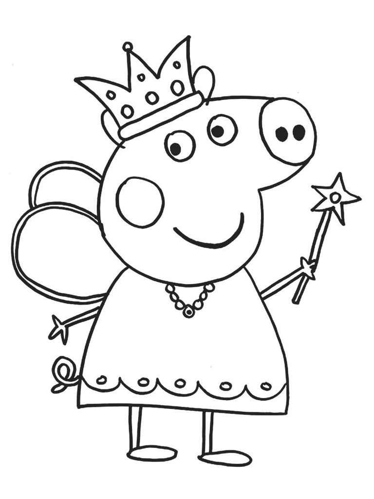 98 desenhos da Peppa Pig para colorir