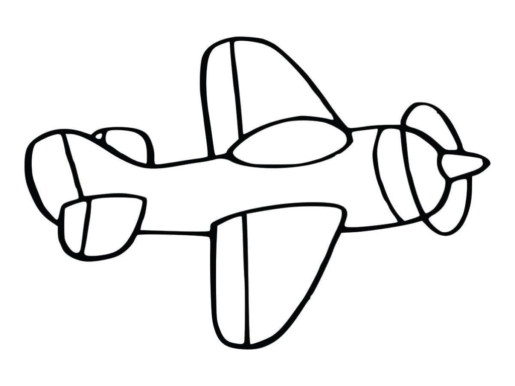 desenho de avião para pintar infantil