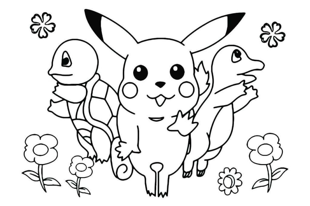 desenho para colorir e pintar pokemon 112