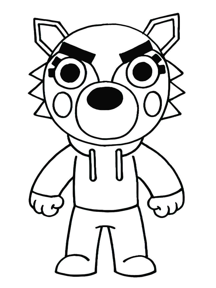 desenho para colorir roblox piggy