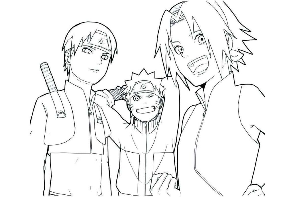 sasuke desenhos para pintar  Anime, Páginas para colorir, Naruto