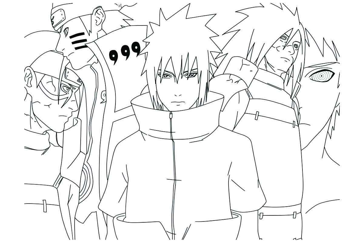 desenhos de naruto para colorir