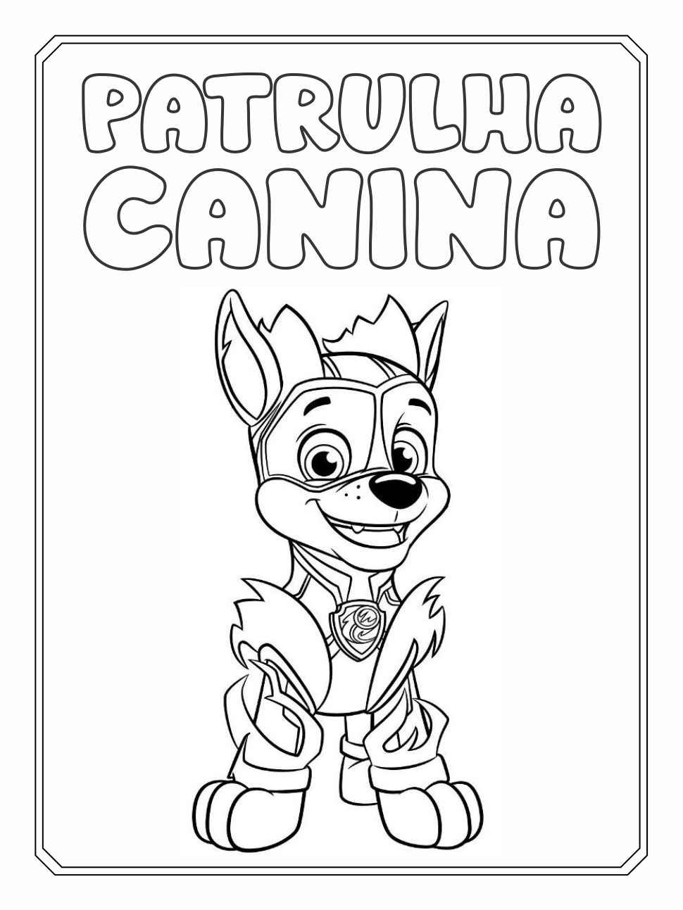 desenho para colorir patrulha canina