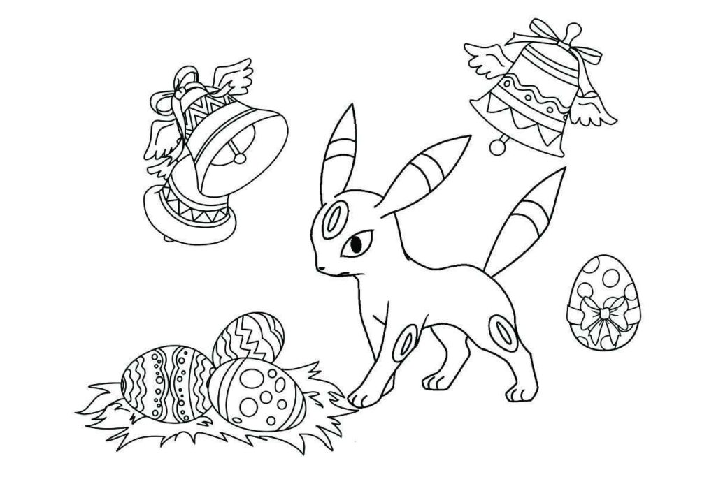 Desenho para colorir Pokémon - Eevee : Ovo de Eevee 5