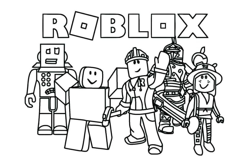 Roblox desenhos para colorir imprimir e pintar do game – Desenhos