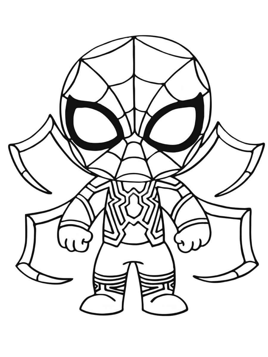 homem aranha bebê para colorir 3