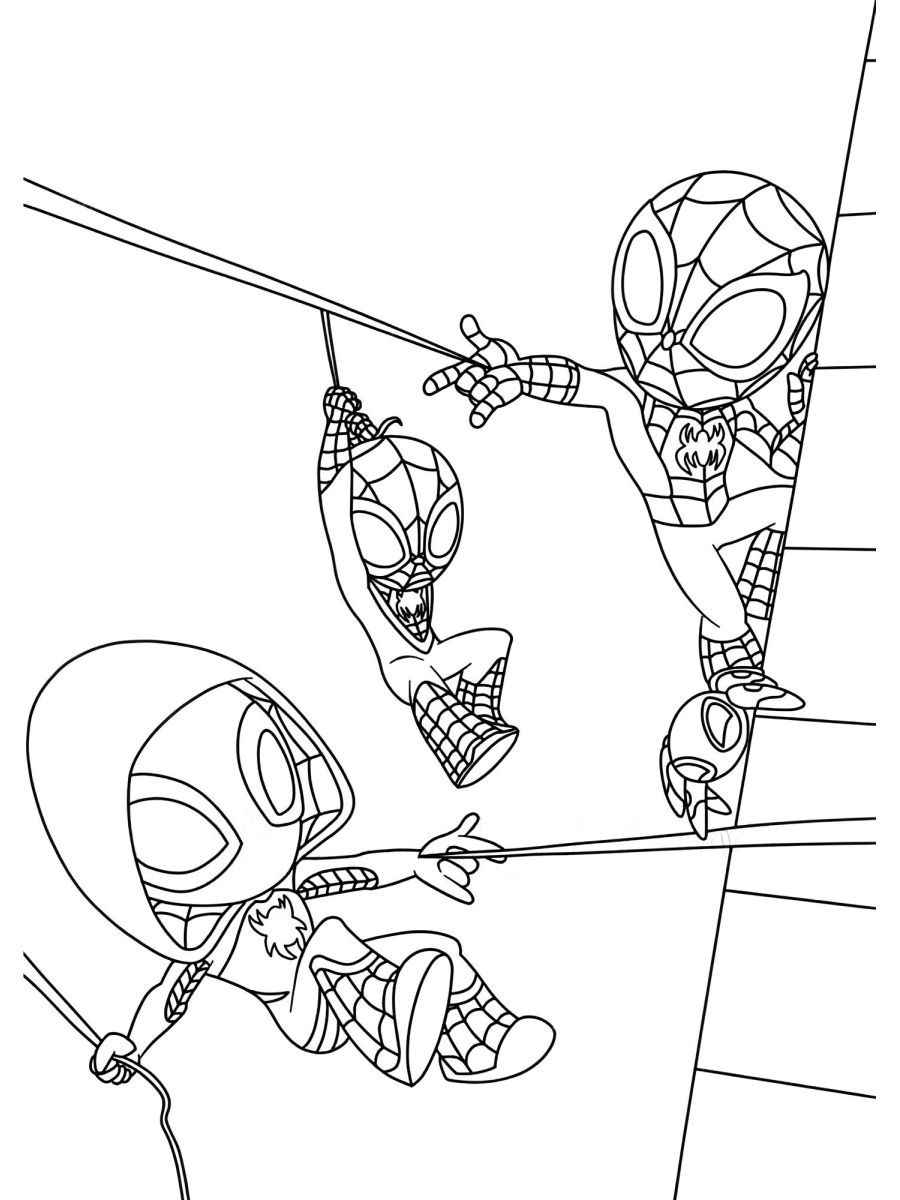 Homem-Aranha bebê para colorir