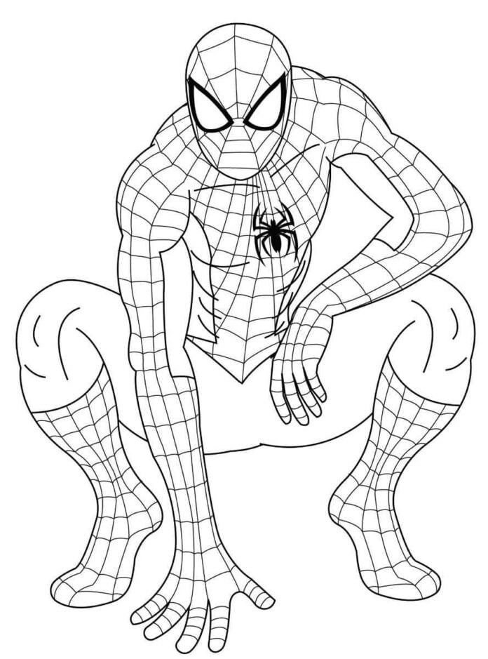 93 desenhos de Homem Aranha para colorir