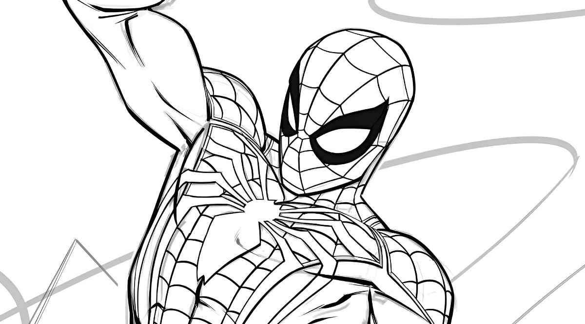 93 desenhos do Homem Aranha para colorir