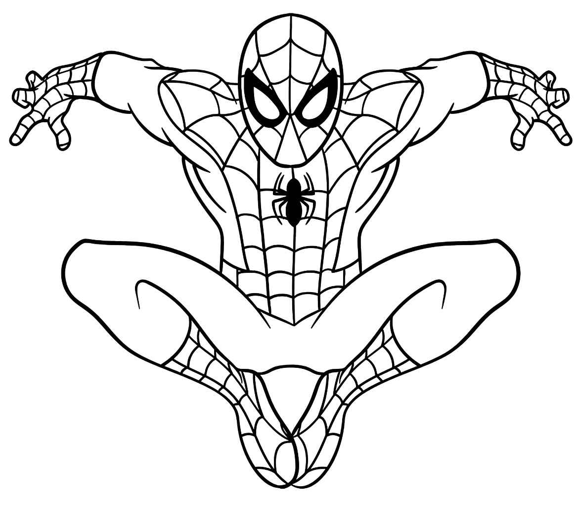 homem aranha para colorir