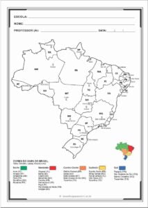 Desemhos do mapa do brasil para imprimir e colorir